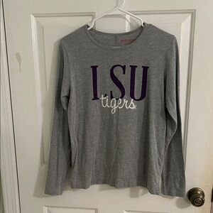 Gray LSU Tigers Women's Short Sleeve Tee